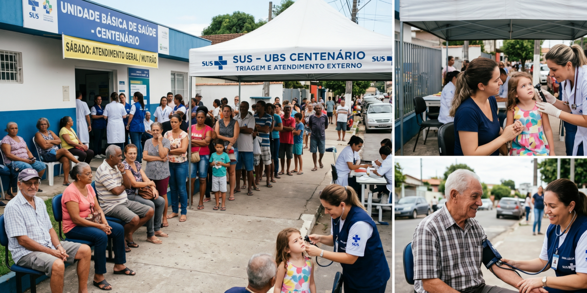 Mutirão de Saúde no bairro Centenário atende mais de 300 pessoas em um único dia